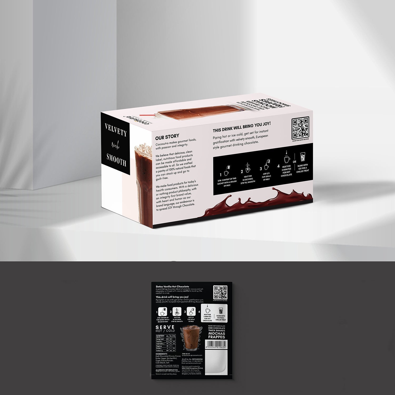 Cocosutra Swiss Vanilla Hot Chocolate Hamper 20 Pack - 400 gms