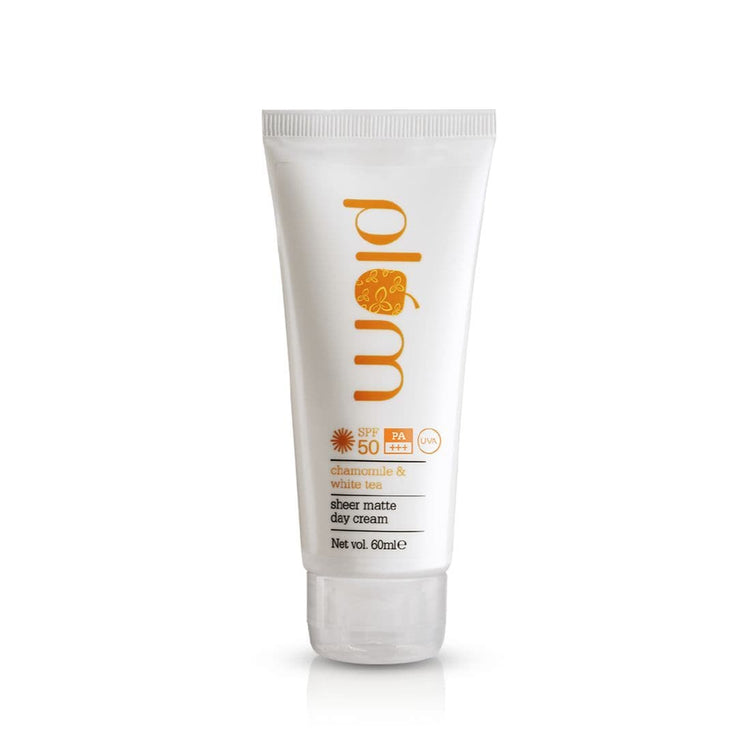 Plum Chamomile & White Tea Sheer Matte Day Cream SPF 50 PA+++ - 60 ML