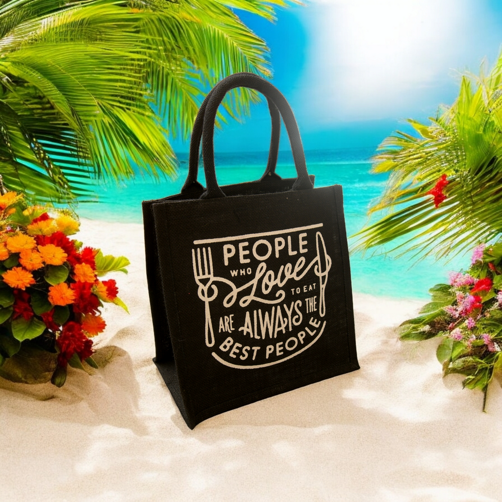 Jute Cottage Love To Eat Print Lunch Zipper