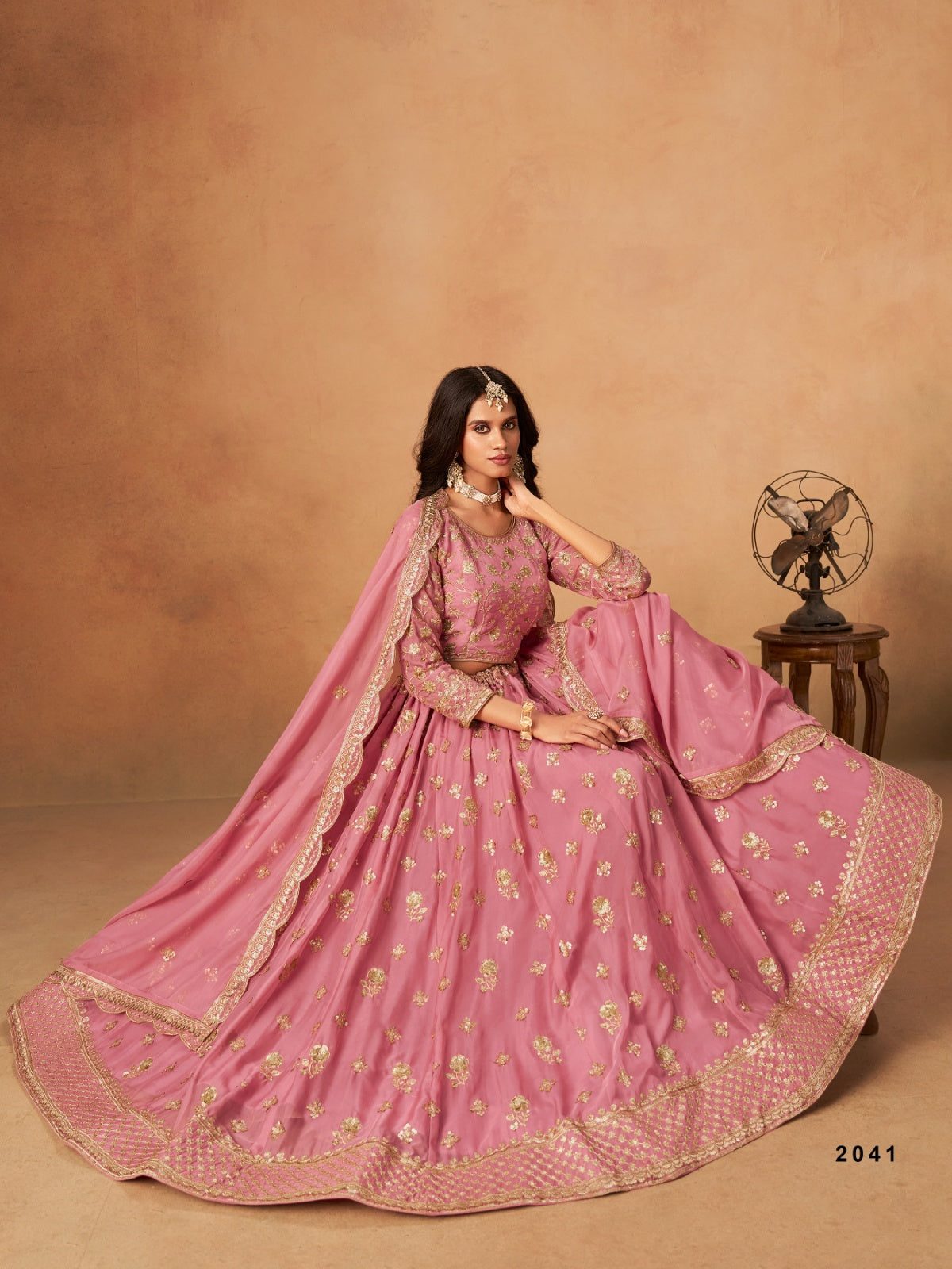 Anaita Pink Organza Lehenga Choli With Heavy Embroidery Work