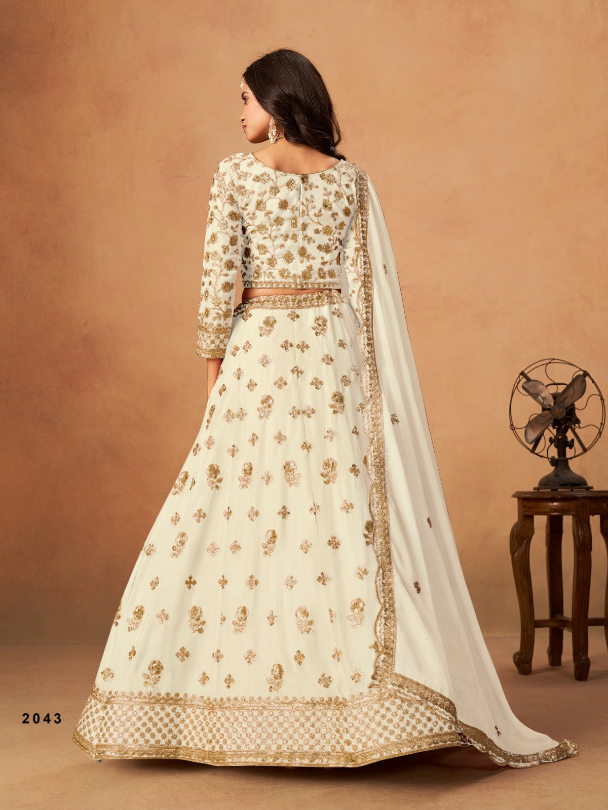 Anaita White Organza Lehenga Choli With Heavy Embroidery Work