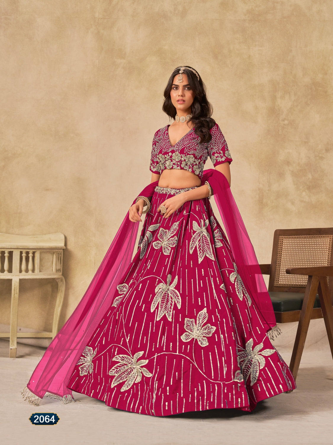 Anaita Magenta Heavy Art Silk Lehenga Choli With Embroidery Work