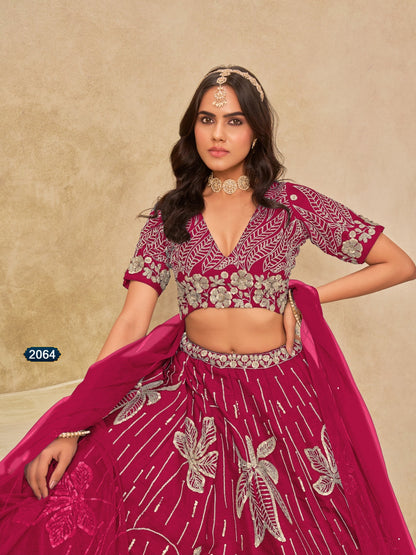 Anaita Magenta Heavy Art Silk Lehenga Choli With Embroidery Work