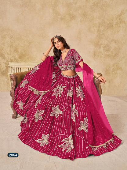 Anaita Magenta Heavy Art Silk Lehenga Choli With Embroidery Work