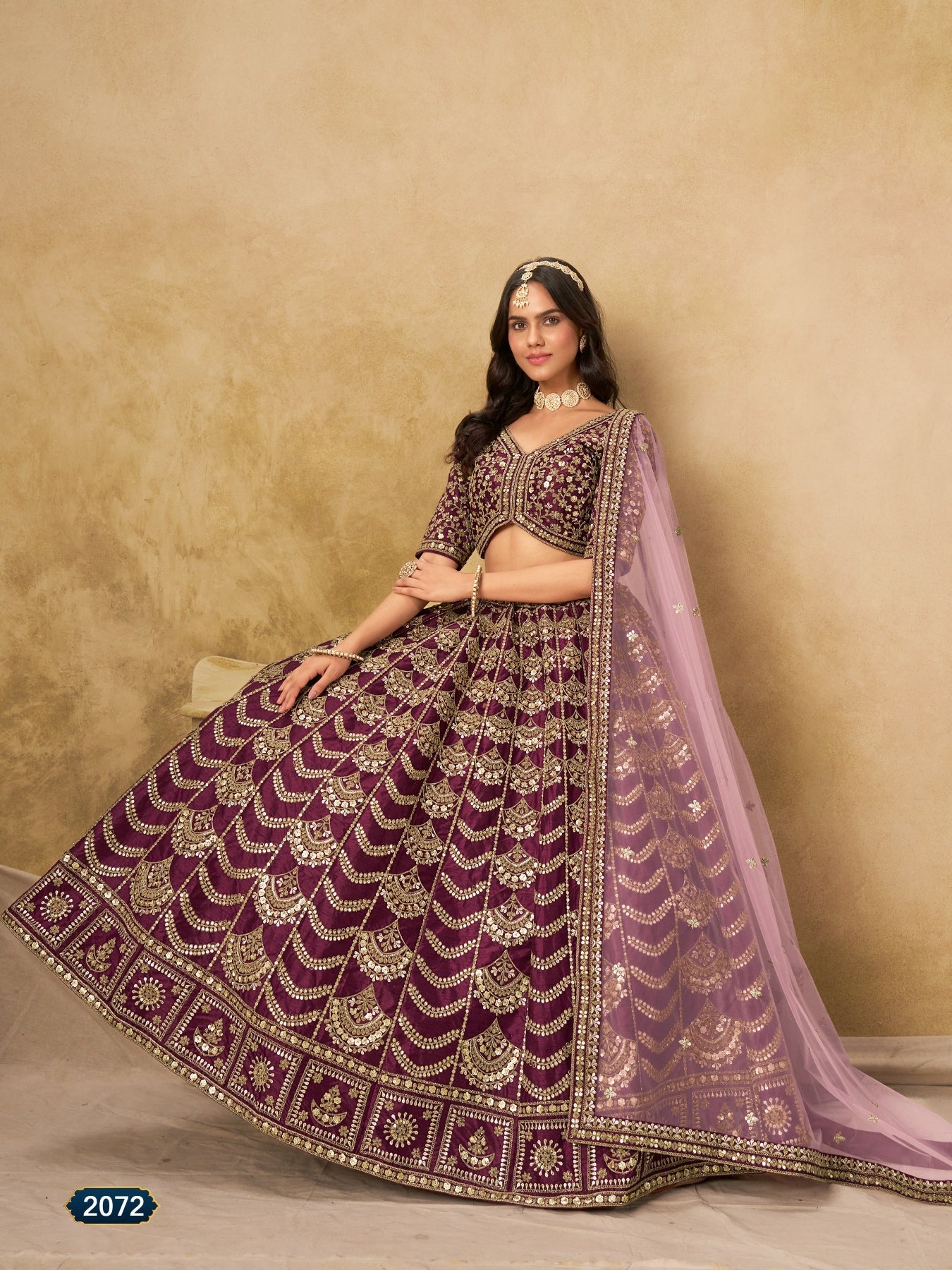 Anaita D Purple Art Silk Lehenga Choli With Heavy Embroidery Work