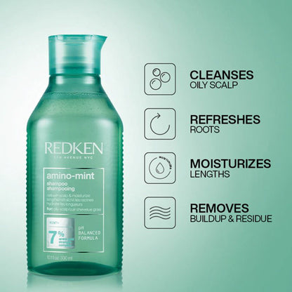 Redken Scalp Care & Damaged Hair Combo - Amino Mint Shampoo & Acidic Bonding Concentrate Conditioner