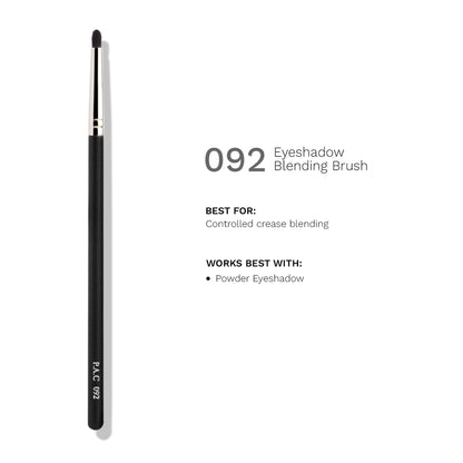 PAC Studio Eyeshadow Blending Brush 092 - Small Smudger Brush for Detailed Blending, Ultra Soft Bristles