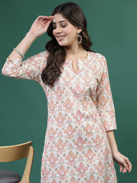 Sangria Printed Straight Kurtas