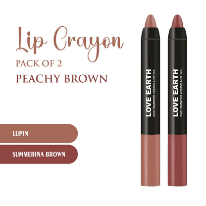 Love Earth Lip Crayon Non-Transfer Lipstick - Reds