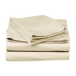 Stoa Paris Satin Bedsheets for Double Bed 300TC Premium Bedsheet with 2 Pillow Covers Colour Charming Ivory