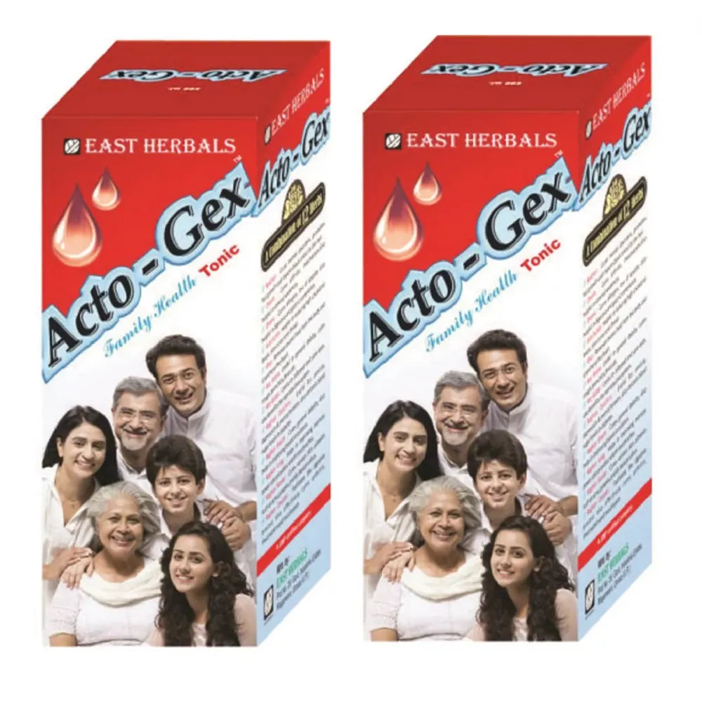 East Herbals Acto Gex Wellness Syrup - 200 ml (Pack of 2)