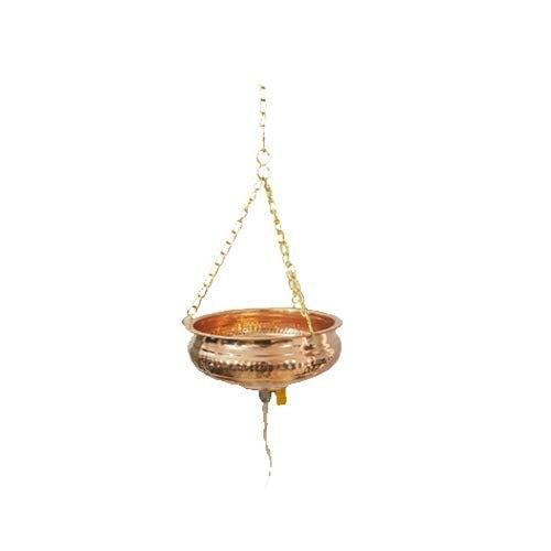 Panchakarma Shirodhara Pot Shirodhara Yantra Shirodhara Patra With Chain and Oil Flow Control Valve (Copper)