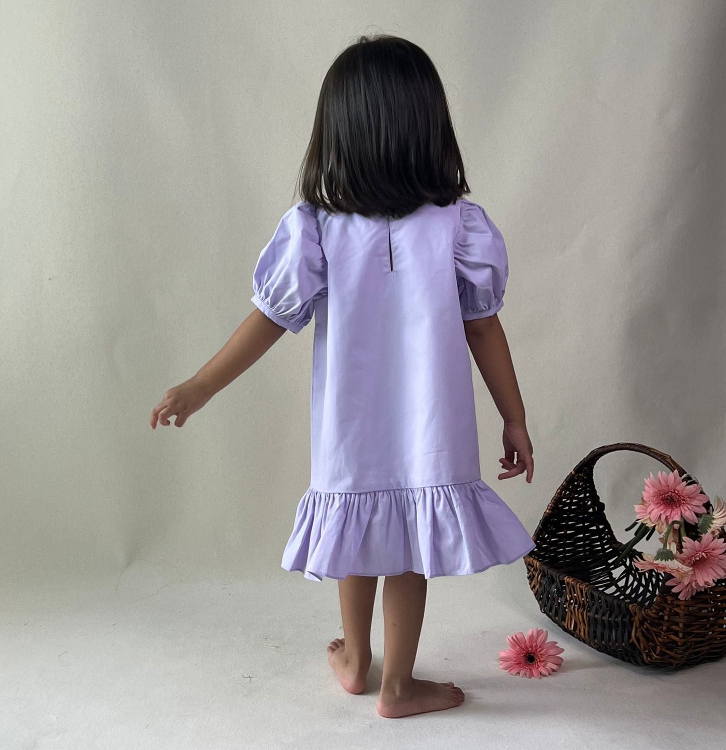 ArthLife Lavender Flower Patch Casual Dress