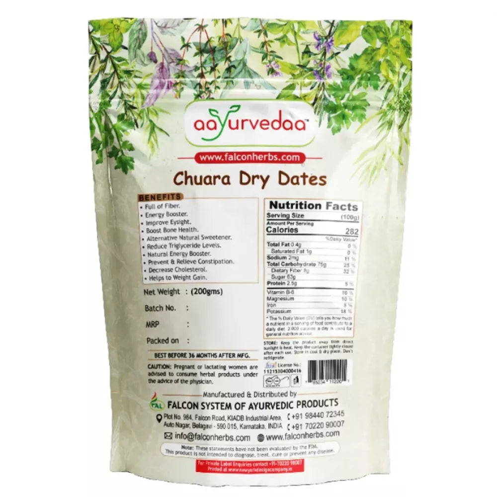Aayurvedaa Chuara Dry Dates - 200 gms