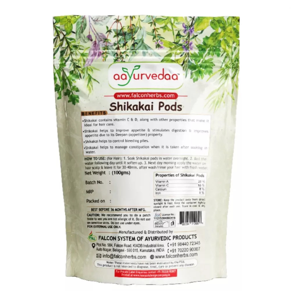 Aayurvedaa Shikakai Pods - 100 gms