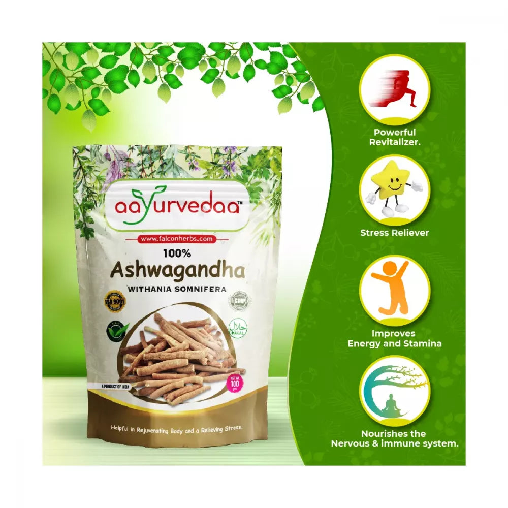 Aayurvedaa Ashwagandha Withania Somnifera - 100 gms