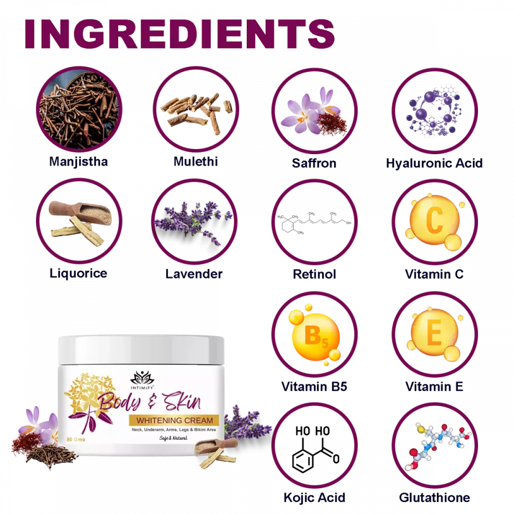 Intimify Body & Skin Whitening Cream - 50 gms
