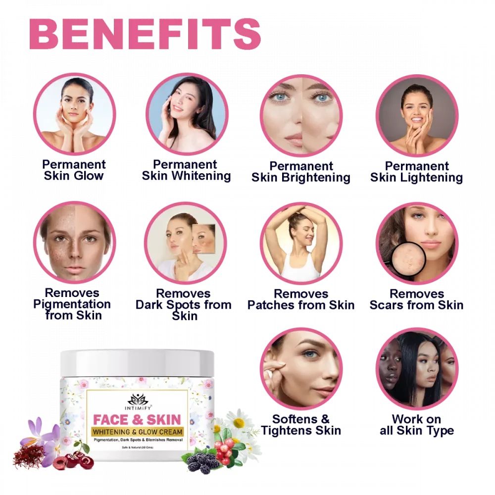 Intimify Face & Skin Whitening & Glow Cream - 50 gms