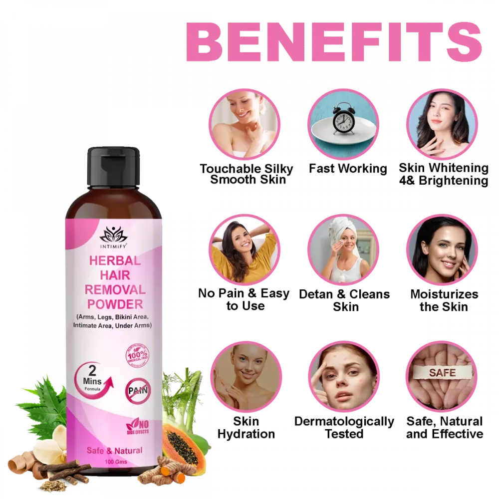 Intimify Herbal Hair Removal Powder - 100 gms