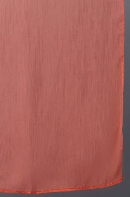 W for Woman Orange Crinkled Chiffon Solid Dupatta