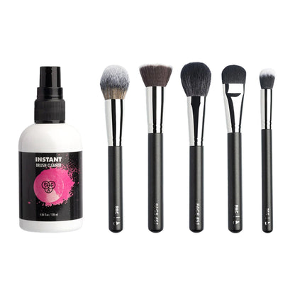 PAC Studio Face Series Brush Set (5 Brushes) with Cleaner Combo