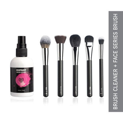 PAC Studio Face Series Brush Set (5 Brushes) with Cleaner Combo