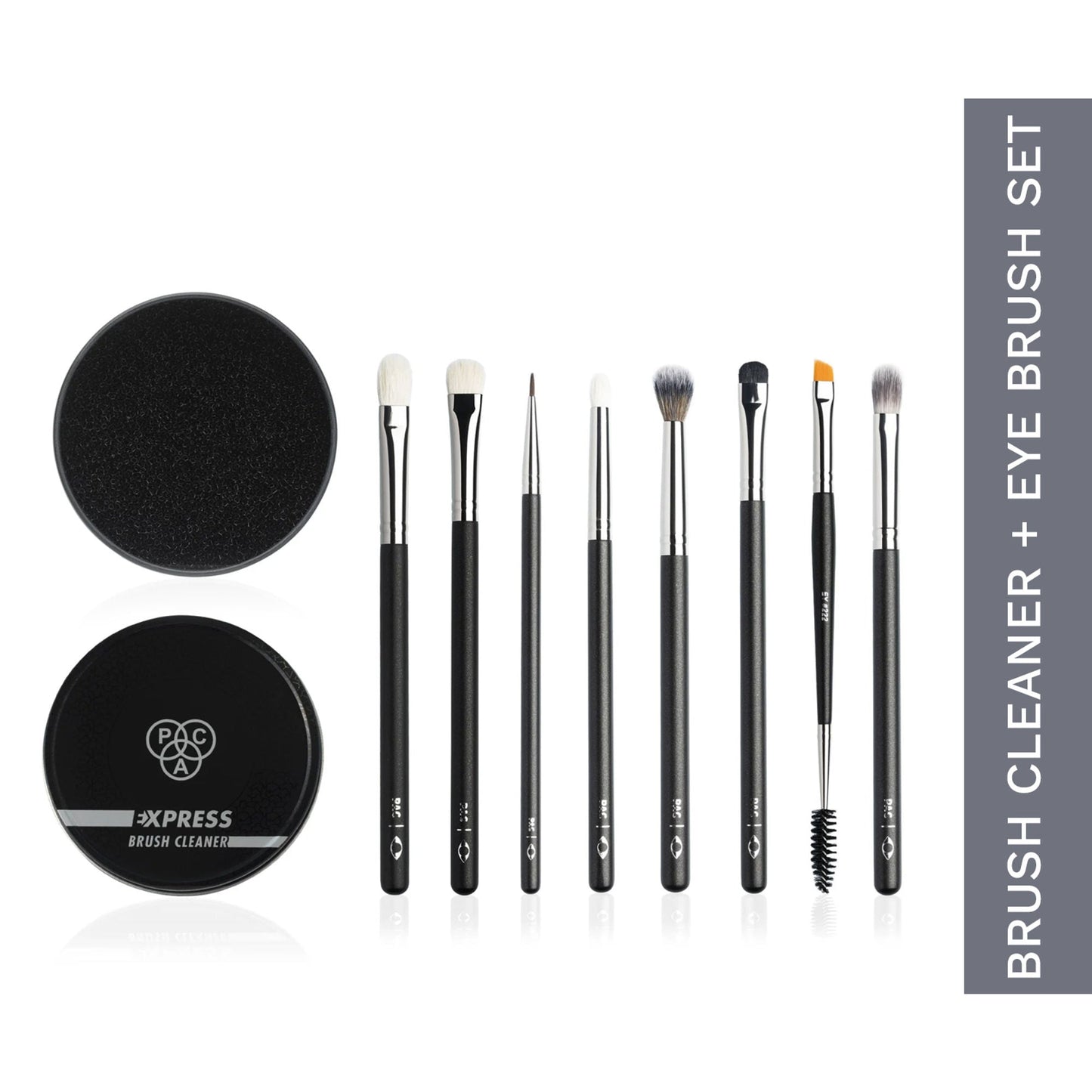 PAC Studio Eye Series Brush Set (8 Brushes) with Cleaner Combo