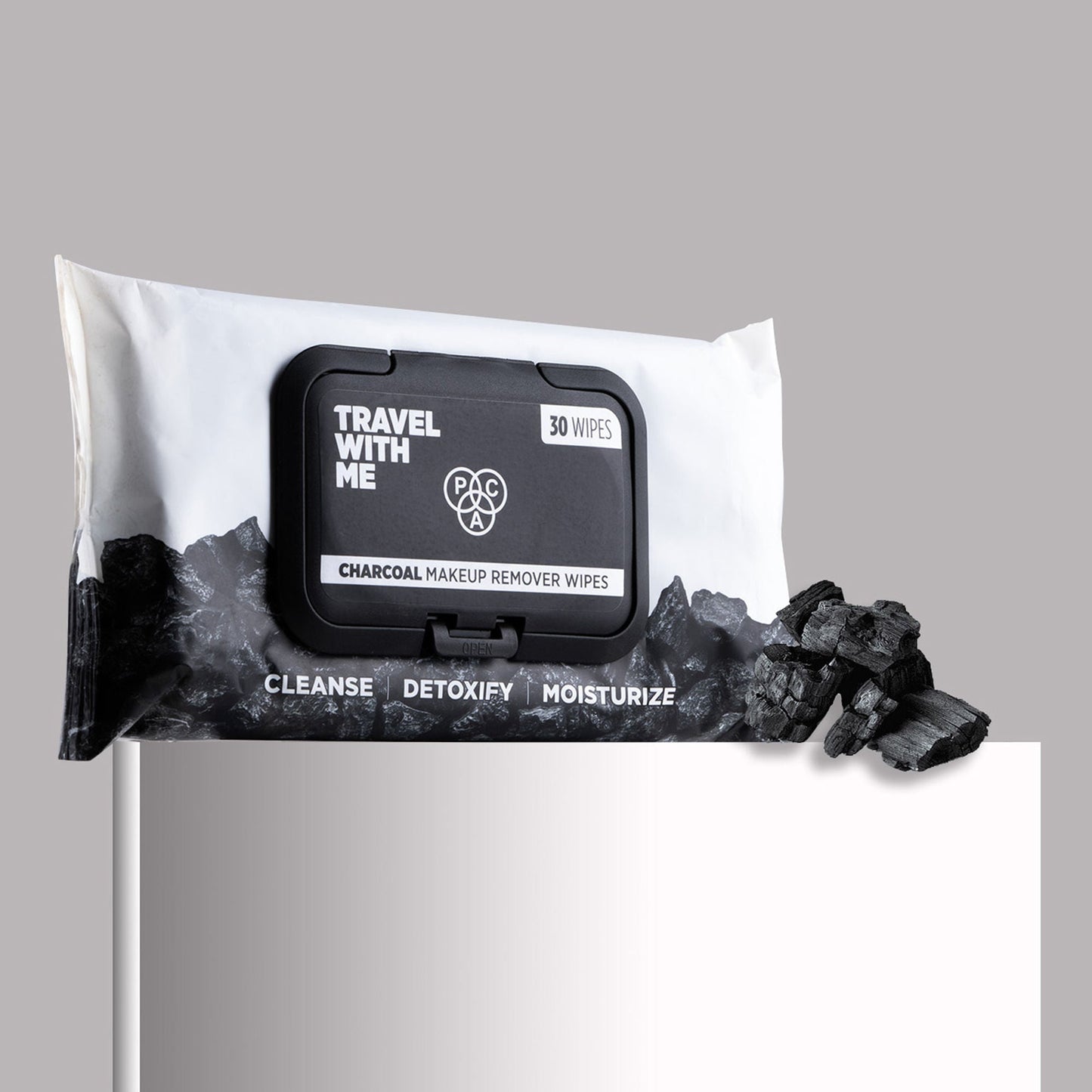 PAC Studio Travel With Me Charcoal Wipes