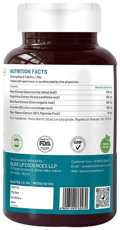 Bliss Welness Blood Detox Veg Tablet