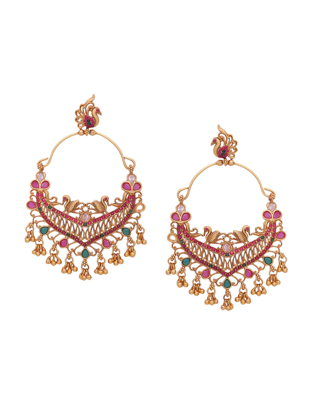 Shoshaa Gold-Polished Handcrafted Contemporary Chandbalis
