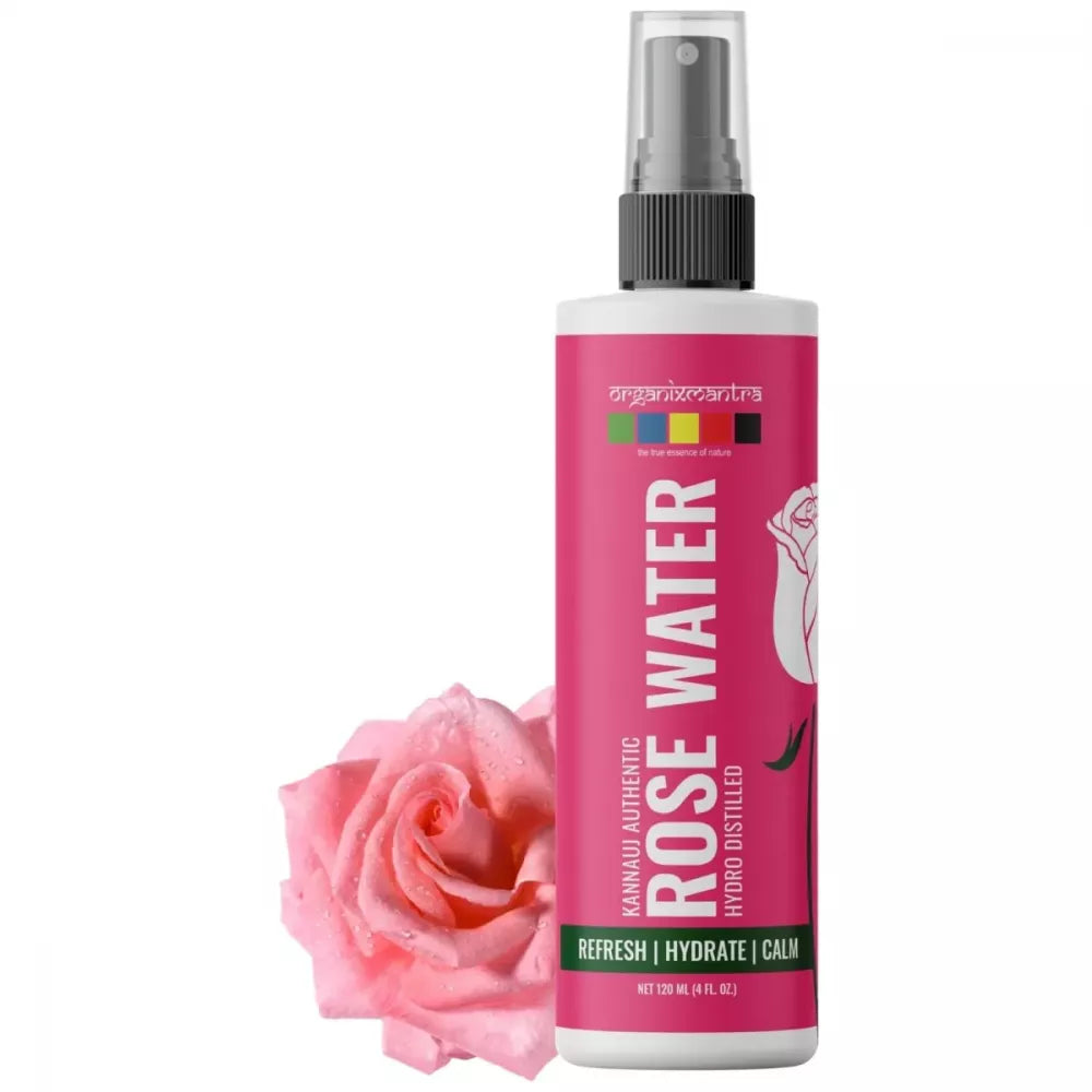 Organix Mantra Kannauj Authentic Rose Water Hydro Distilled - 120 ml