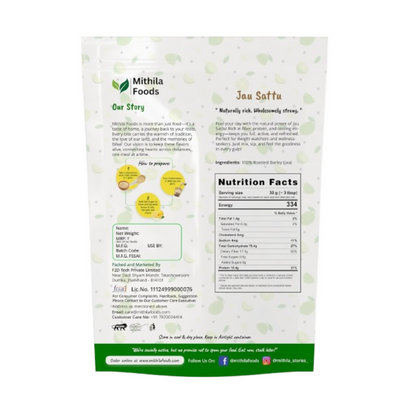 Mithila Foods Jau Sattu High-Fiber Barley Sattu