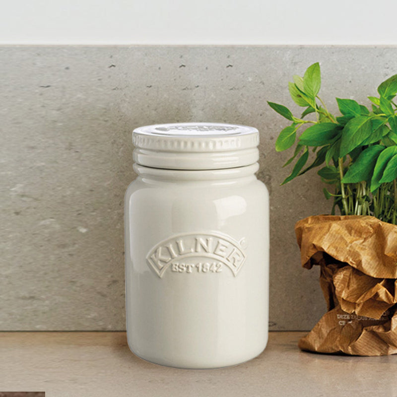 Ceramic Push Top Storage Jar | 600ml | Multiple Colors