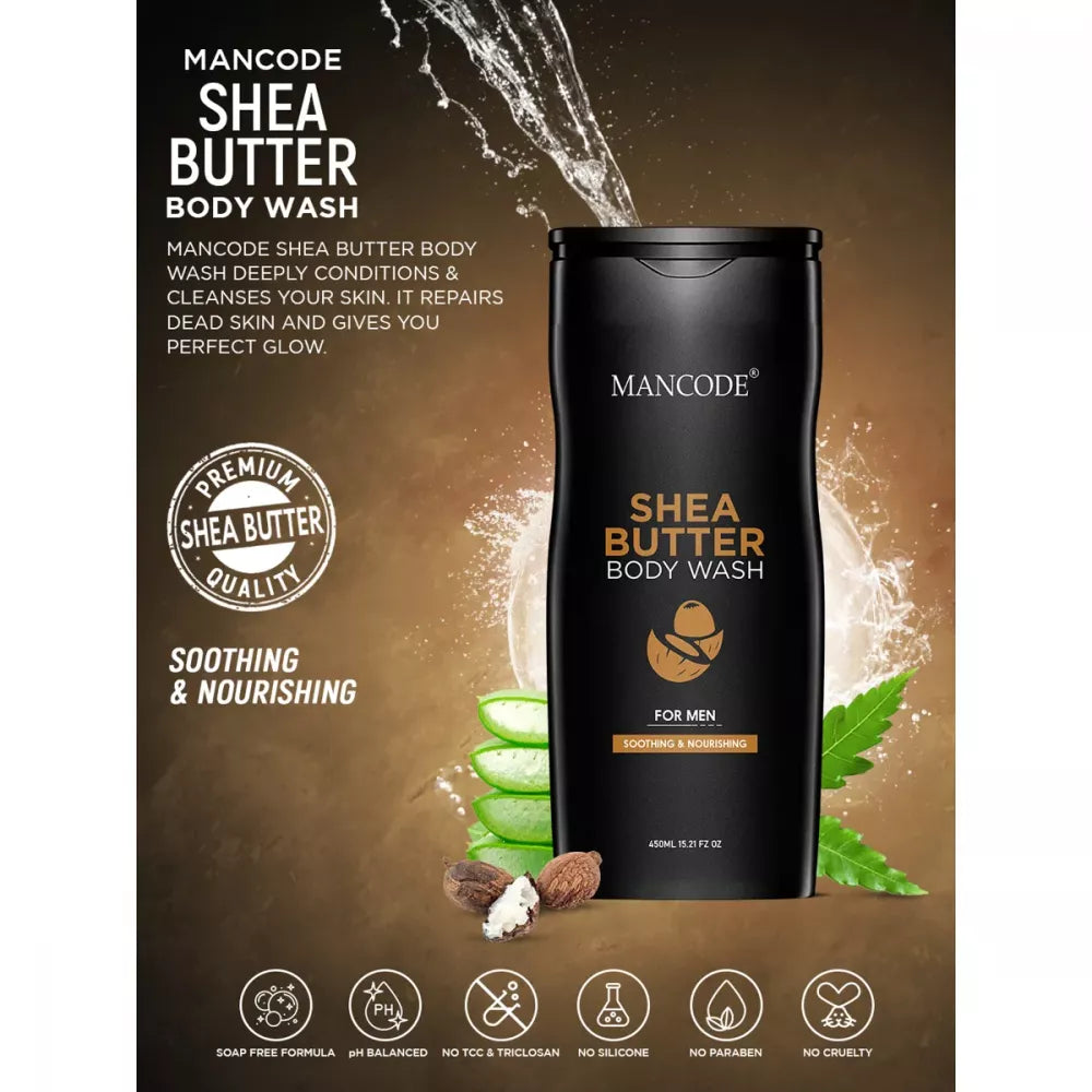 Mancode Shea Butter Body Wash For Men - 450 ml