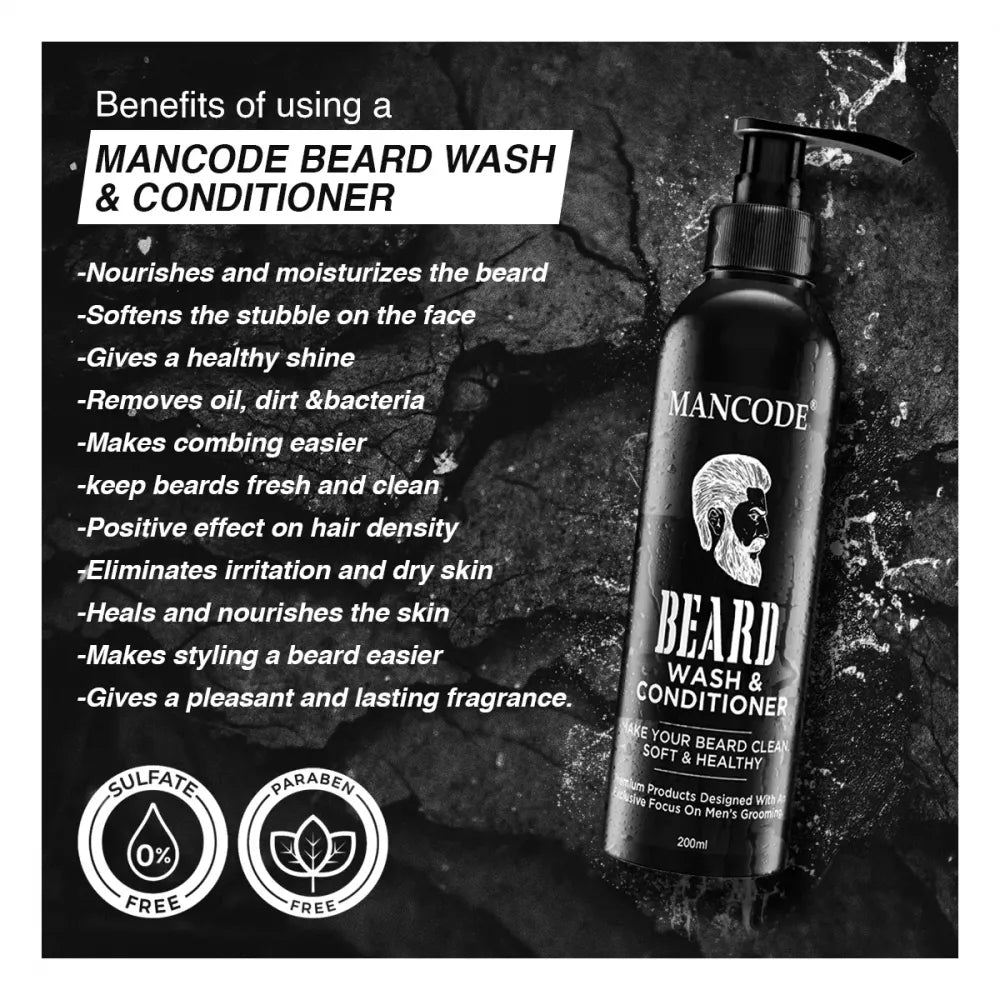 Mancode Beard Wash & Conditioner - 200 ml