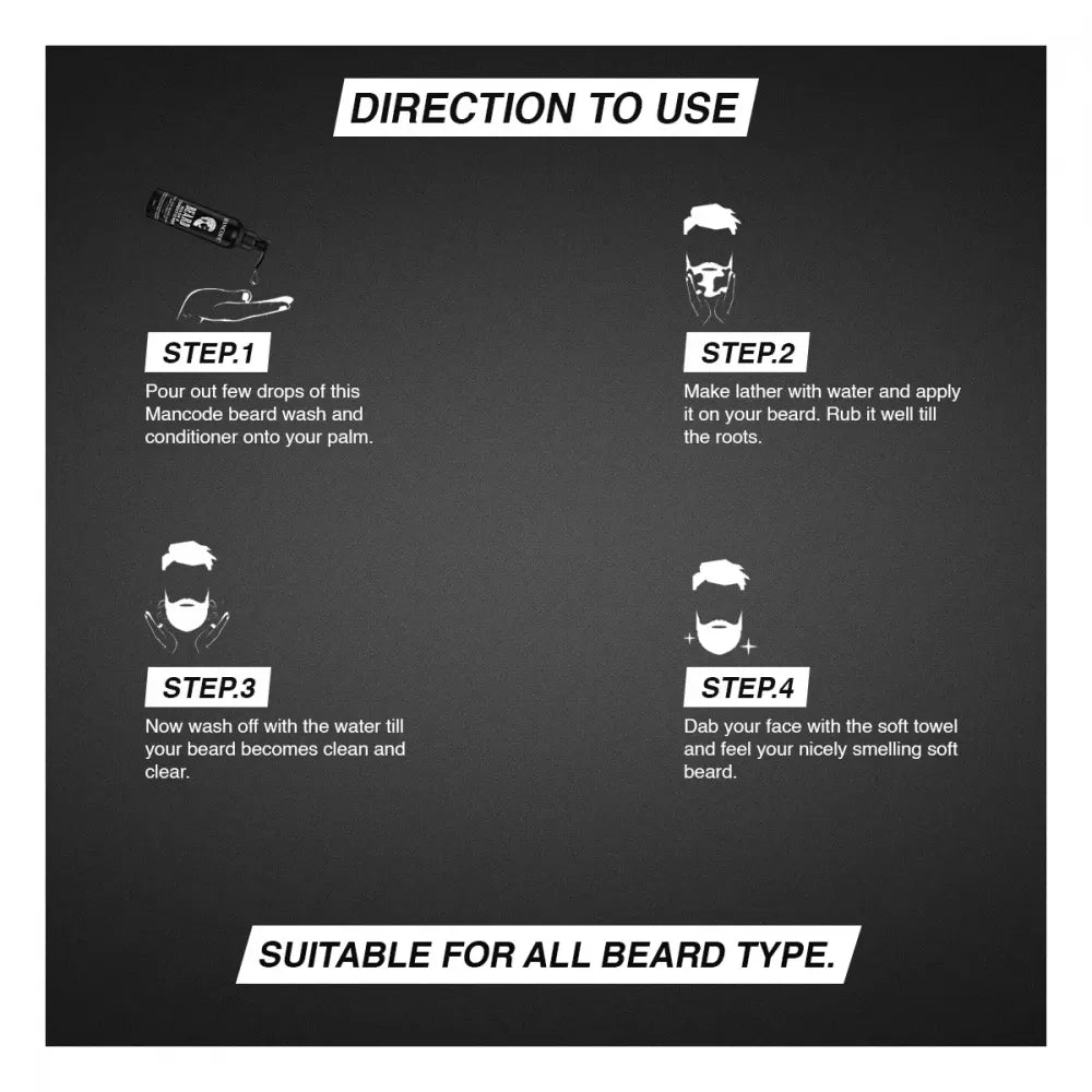 Mancode Beard Wash & Conditioner - 200 ml