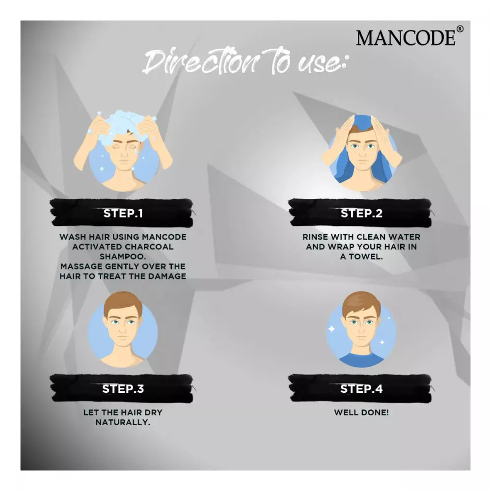 Mancode Charcoal Shampoo For Men - 200 ml