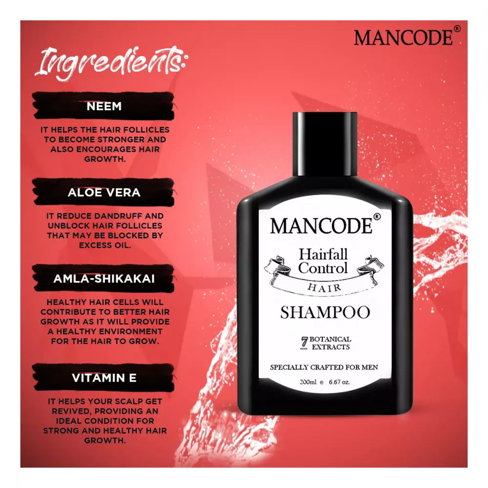 Mancode Hair Fall Control Shampoo For Men - 200 ml