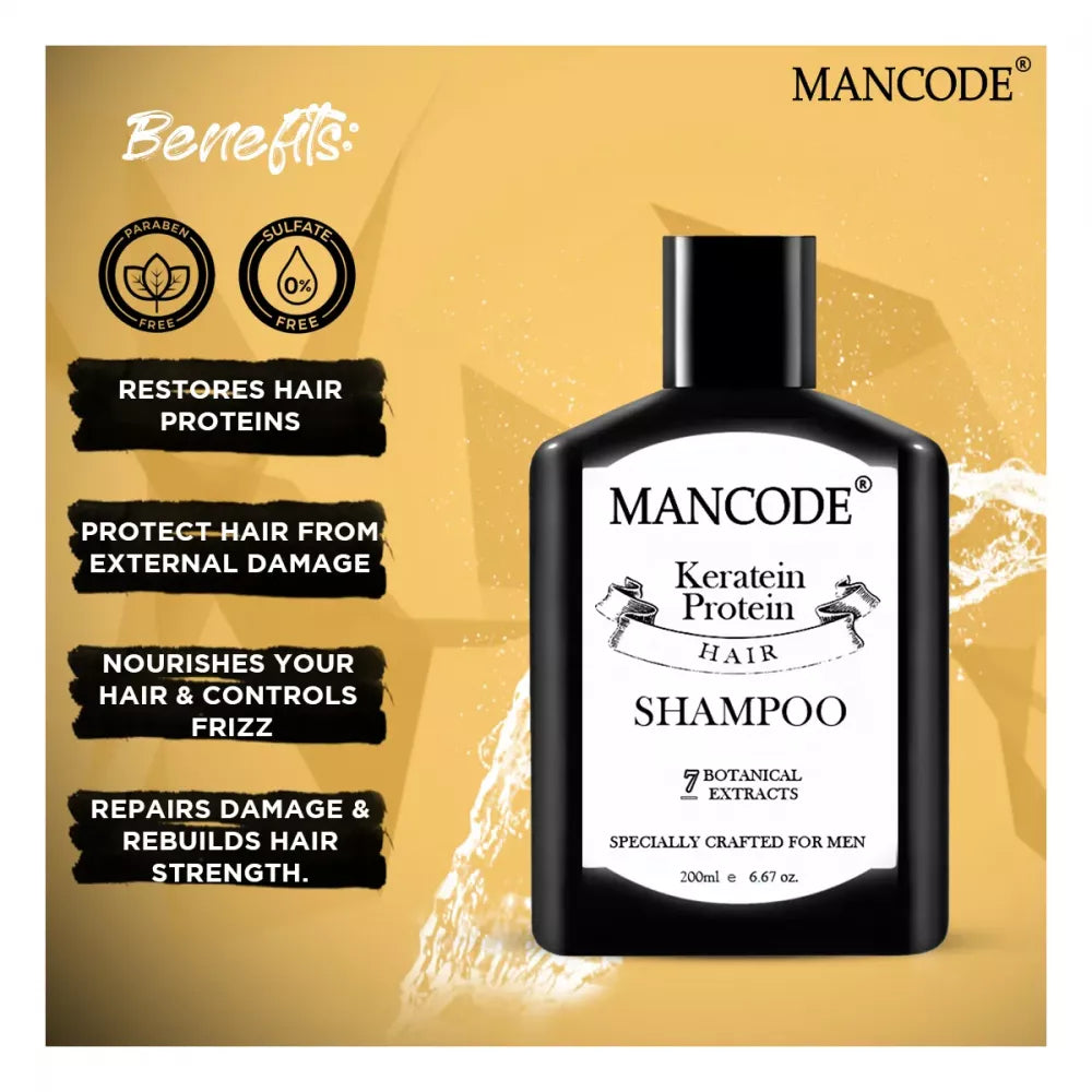 Mancode Keratin Shampoo - 200 ml