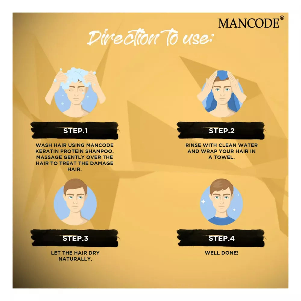 Mancode Keratin Shampoo - 200 ml