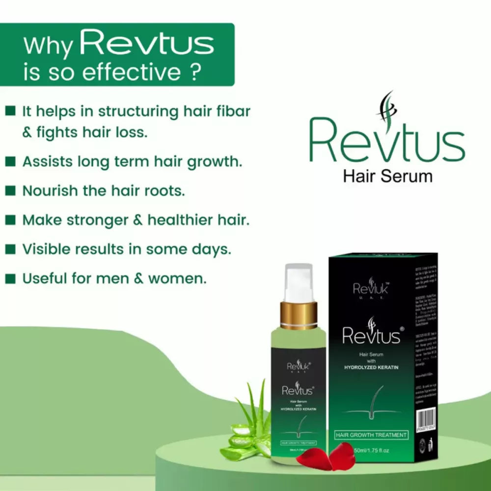 Revluk Hair Serum With Hydrolyzed Keratin - 50 ml