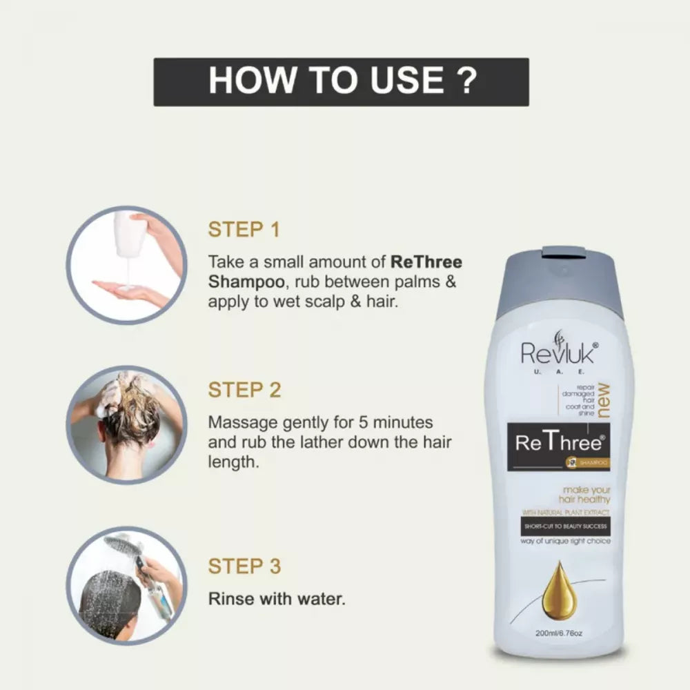 Revluk Rethree Shampoo - 200 ml