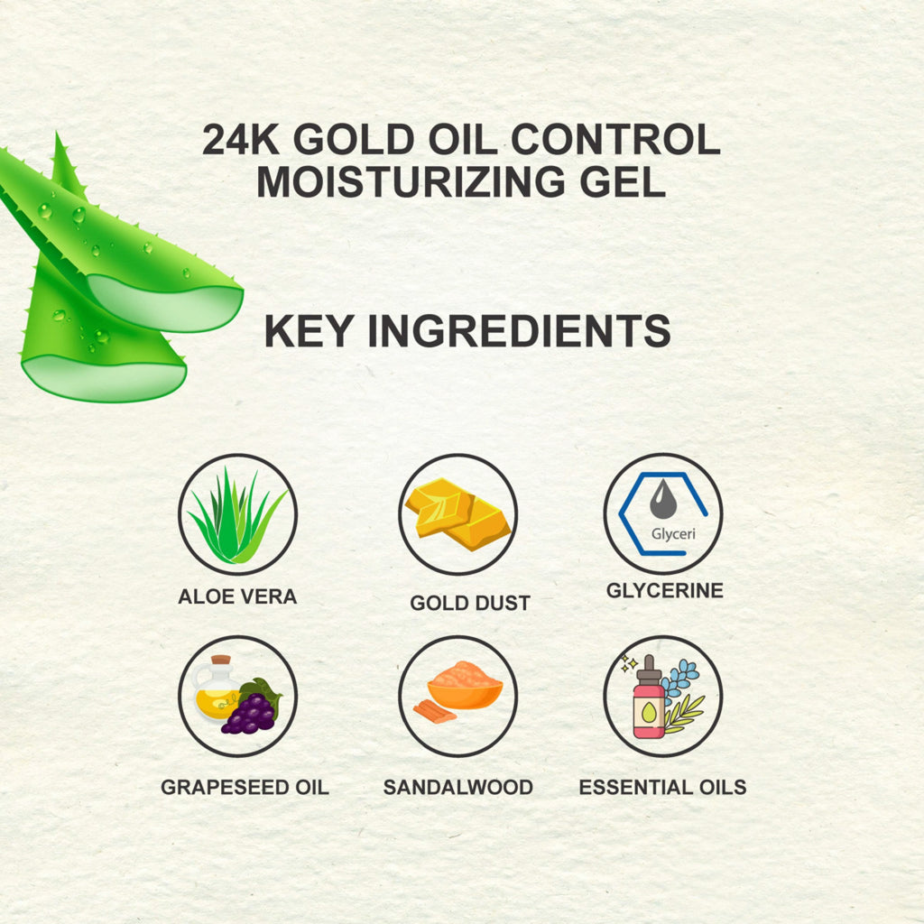 Love Earth 24K Gold Oil Control Moisturizing Gel - 50 gms
