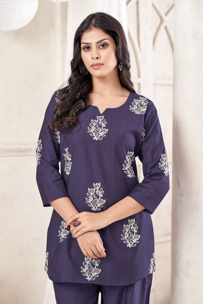 Anaita Butta Blue Stylish Readymade Co-Ords Set