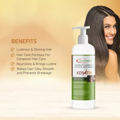 Bioclairx Dandruff & Hairfall Control With Keratin Shampoo - 475 ml