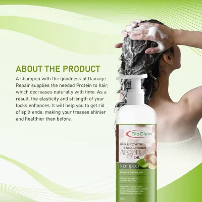 Bioclairx Hair Growth & Scalp Care Argan Oil Shampoo - 475 ml