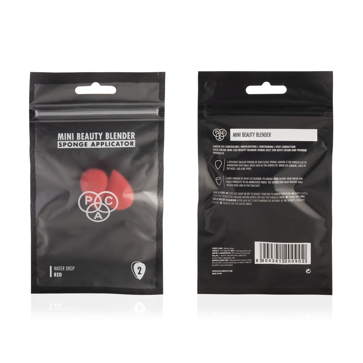 Mini Sponge Set Water Drop - Red