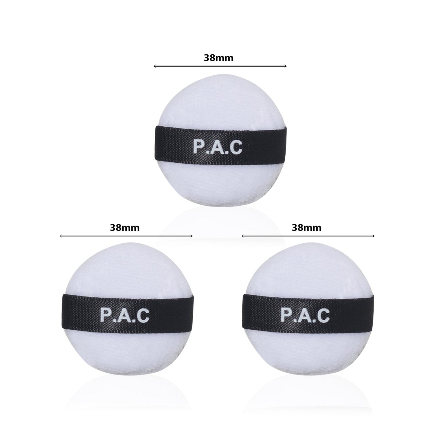 PAC Studio Mini Cotton Puff Round White 3 Pcs