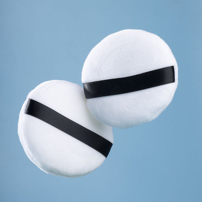 PAC Studio Medium Cotton Round Puff - White 2 Pc