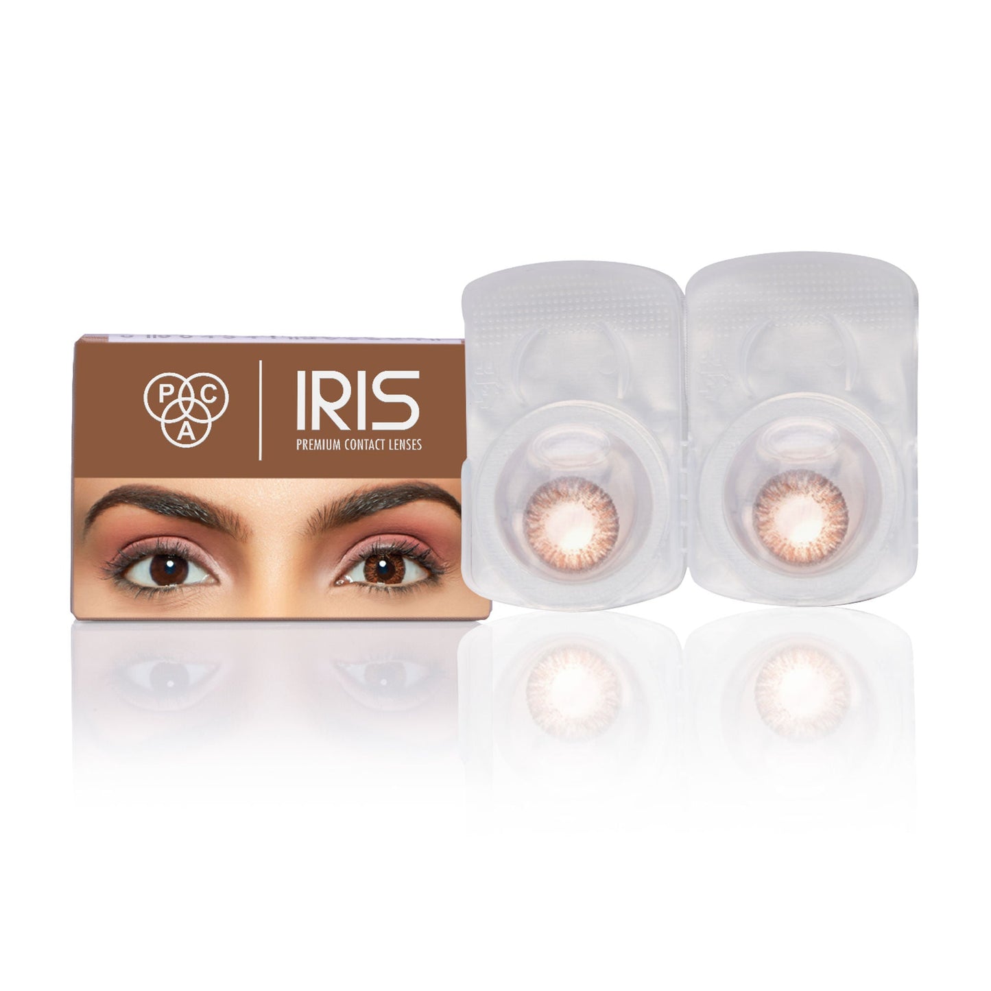 PAC Studio IRIS Premium Contact Lenses Brown - Comfortable Natural Looking, 1 Day Wear, Non-Irritating